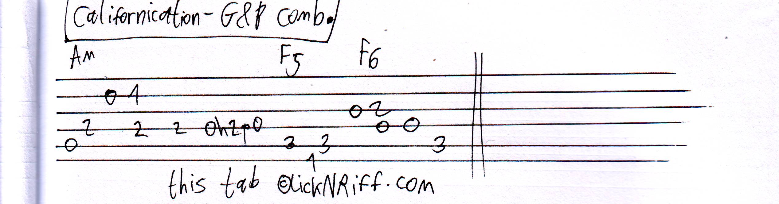 How to Play Californication’s Riff Guitar & Bass Parts Combined
